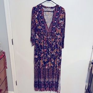 Floral boho maxi dress